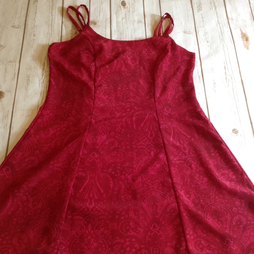 Red Empire Prom Dress Womens Size S Wedding Guest Dress Spring Formal Dress